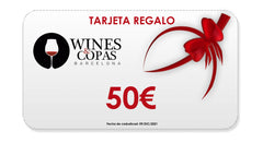 50&euro; Gift Card - Tarjeta de Regalo - Wines and Copas Barcelona