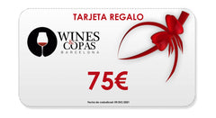 75&euro; Gift Card - Tarjeta de Regalo - Wines and Copas Barcelona